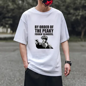 Naujas Retro Tee Peaky Laukai Vyrų Drabužiai Plius Dydis Camiseta Vyrų Marškinėliai Basic Filmą T-shirt Dropshipping Filmo Marškinėlius Drabužiai