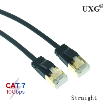 10Gbps Ethernet Kabelis RJ45 Cat7 Lan Kabelis UTP RJ45 Tinklo Kabelis Cat6 Suderinama Patch Cord 90 Laipsnių stačiu Kampu 3M 0,5 m 1m