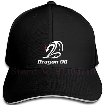 Naujas Dragon Oil Logotipą, Juoda Normalus reguliuojamas kepurės Beisbolo kepuraitę su Snapeliu bžūp Vyrai Moterys