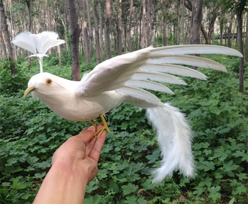Naujas modeliavimo Phoenix paukščių modelis putų & kailis baltas paukštis lėlės dovana, apie 58cm 1236