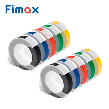 Fimax 10 p Suderinama DYMO 3D Plastiko Emobossing Etiketės Juostos 520109 520102 9mm už Dymo Įspaudas Organizatorius Xpress Etikečių Spausdintuvas