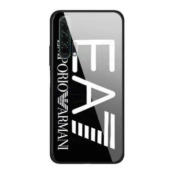Italijos prabangos-Amani prekės EA7 Telefoną Atveju Huawei Mate 9 10 lite 20Pro&Grūdinto Stiklo Atgal Padengti Už Garbę 7A 8X 9 10 V10
