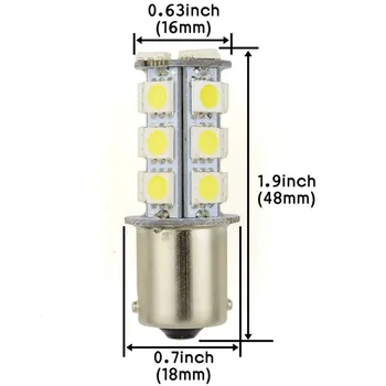 Safego 4pcs 1156/1157 BA15S 18 SMD 5050 LED Lemputę Automobilio Posūkio Signalo Stovėjimo Atsarginės Šviesos Vaiskiai Balta P21W Pakeitimo Lempos
