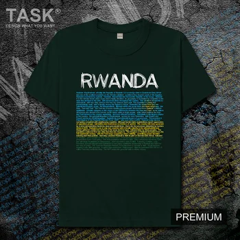 Ruanda Ruandos Ruanda RWA nacionalinė komanda Vasarą 2019 Naujas Vyrų Marškinėliai Spausdinami Stilingas Atsitiktinis Medvilnės, trumpomis Rankovėmis viršūnes Tees