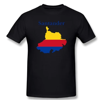 Santander Departamento Žemėlapis Kolumbijos Departamentas Vyrų Pagrindinio trumpomis Rankovėmis T-Shirt Grafikos Juokinga R282 Tees Eur Dydis