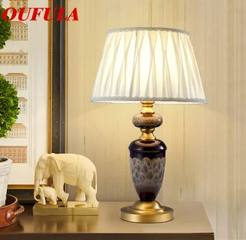 Hongcui Stalo Lempa Keramikos Stalo Šviesos Šiuolaikinio Biuro Kūrybos Apdailos LED Lempos Audinio Fojė, Gyvenamasis Kambarys Miegamasis