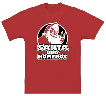 Santa Yra Mano Homeboy Kalėdų Juokinga Raudona Atostogų Marškinėliai(1)
