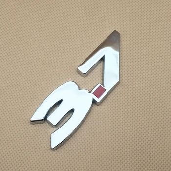 Metalo Automobilio Emblema 3.7 Pusės Sparno Lipdukas, 3.7 L Litrų Bagažo Skyriaus Ženklelis Decal Mustang
