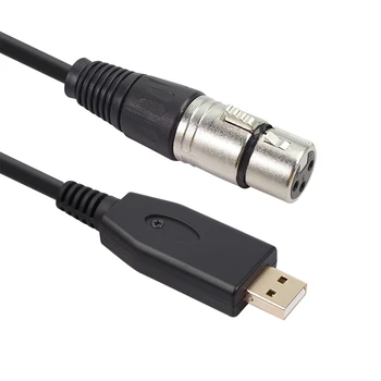 USB Mikrofono Kabelis 10Ft, USB Male, kad XLR Female Mic Nuorodą Keitiklio Kabelį Studija, o Kabelio Jungtis, Laidai Adapteris
