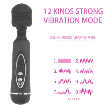 VATINE 12 Greičiu Suaugusiems Magic Wand Massager Vibracija Galinga, AV Vibratorius G Spot-Klitorio Stimuliatorius Sekso Žaislai Moterims
