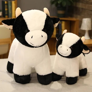 30-55cm Purus Lėlės Žavinga Bull Pieno Galvijų Pliušinis Žaislas Įdaryti Riebalų Karvės Gyvūnų Minkštas Žaislas Kūdikiui Dovanų Įdaryti Lėlės Rinkti