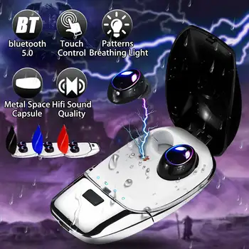 Bluetooth 5.0 Mini TWS Belaidės Ausinės Ausinių 6D HIFI Stereo laisvų Rankų įranga Ausinių Vandeniui Žaidimų Ausinės telefono