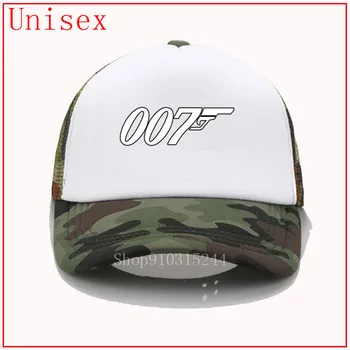 007 Legendos James Bond baltos Skrybėlės Naujas Dizainas Išskirtinis Išleidimo Tėtis Skrybėlę Vyrai Moterys Beisbolo kepuraitę Animacinių filmų Mėgėjams saulės skydelis skrybėlę