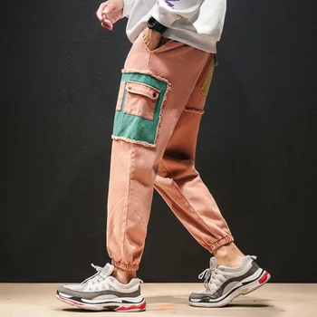 2020 Nauja Tendencija Streetwear Haremo Kelnės Vyrams Kratinys Dizaineris Pieštuku Kelnes Jaunimo Vyrų Kelnės