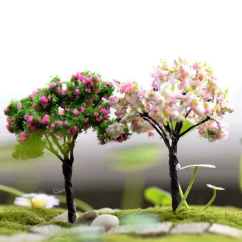 1Pcs/Set Mini Medžių Fėja Sodo Miniatiūros Micro Kraštovaizdžio Dervos Amatų Bonsai Sodo Statulėlės Terariumai Priedai