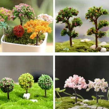 1Pcs/Set Mini Medžių Fėja Sodo Miniatiūros Micro Kraštovaizdžio Dervos Amatų Bonsai Sodo Statulėlės Terariumai Priedai