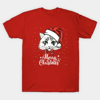 Kačių Mylėtojas Linksmų Kalėdų Mens Dovana T-Shirt Vasaros Medvilnės trumpomis Rankovėmis O-Kaklo Unisex Marškinėliai Naujas S-3XL