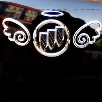 Automobilių Lipdukas 1pcs Automobilių stiliaus 3D Angelų, Fėjų Sparnų Logotipas Ženklelis Decal Auksas, Sidabras Automobilio Logotipas Dekoro Automobilių Stilius
