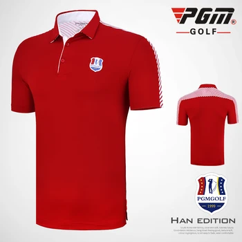 PGM naujas stilius! Golfo vyriški trumpomis Rankovėmis T-shirt Vasaros Rungtynės Pieno Šilko Audinys Kvėpuojantis Akies Medžiaga